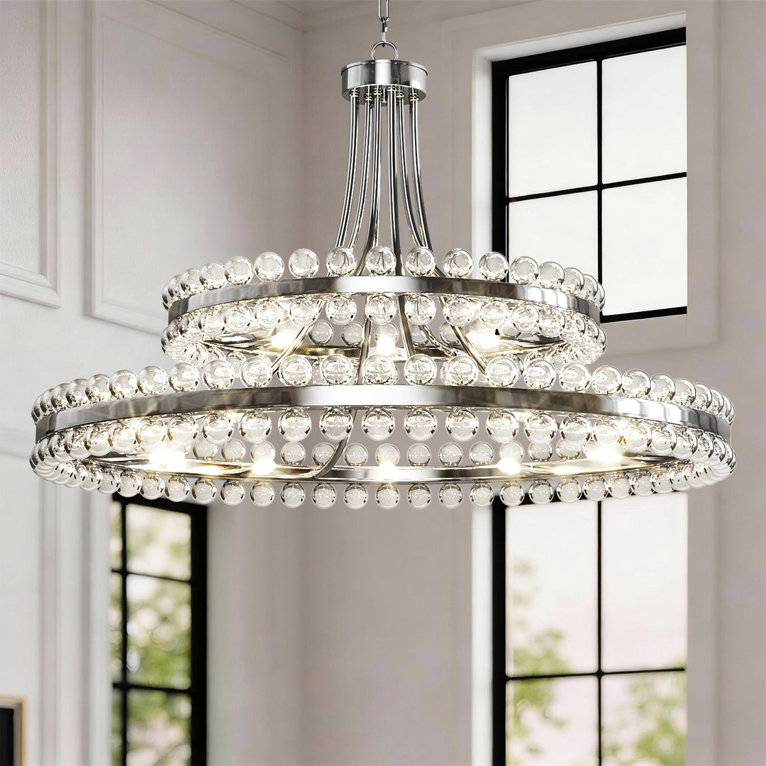 Brilliance Maxax 8 - Light Dimmable Wagon Wheel Chandelier #19217