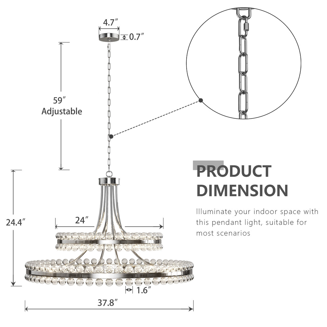 Brilliance Maxax 8 - Light Dimmable Wagon Wheel Chandelier #19217