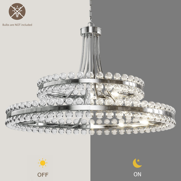 Brilliance Maxax 8 - Light Dimmable Wagon Wheel Chandelier #19217