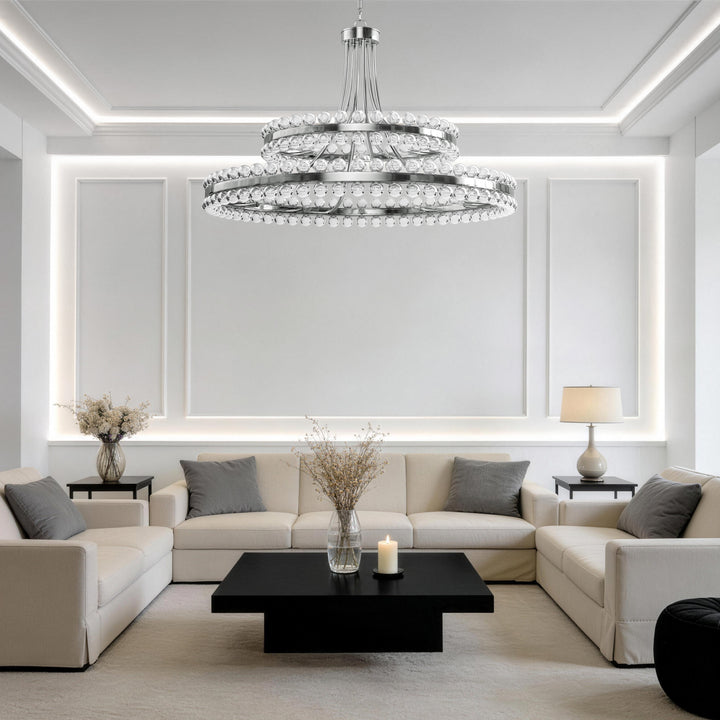 Brilliance Maxax 8 - Light Dimmable Wagon Wheel Chandelier #19217