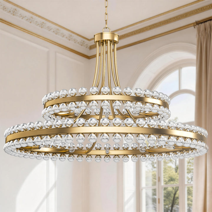Brilliance Maxax 8 - Light Dimmable Wagon Wheel Chandelier #19217
