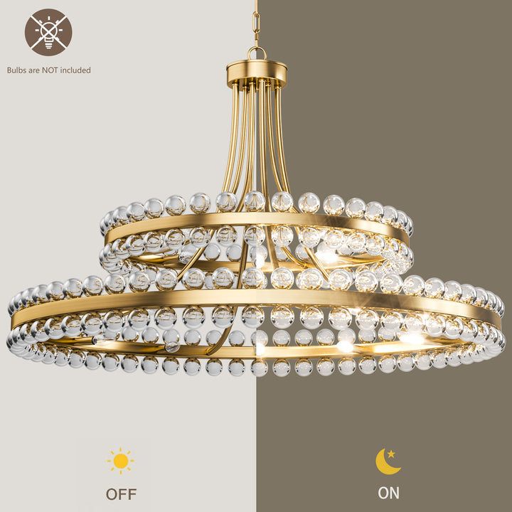 Brilliance Maxax 8 - Light Dimmable Wagon Wheel Chandelier #19217