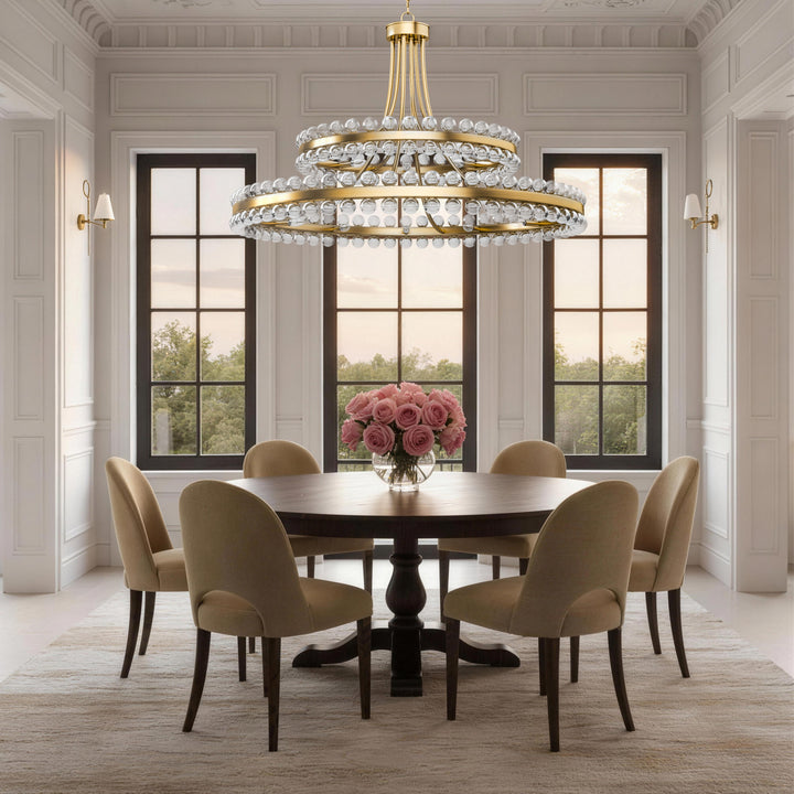 Brilliance Maxax 8 - Light Dimmable Wagon Wheel Chandelier #19217