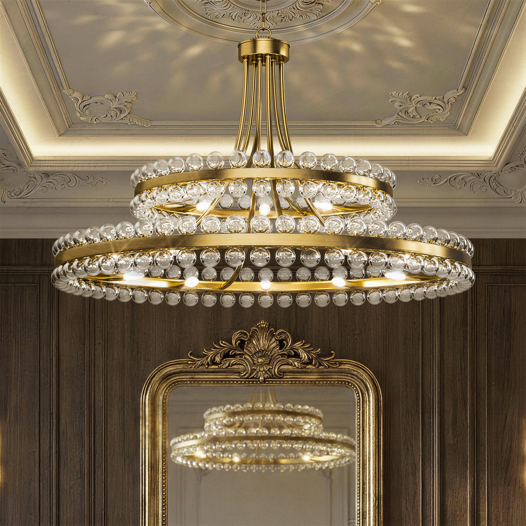 Brilliance Maxax 8 - Light Dimmable Wagon Wheel Chandelier #19217