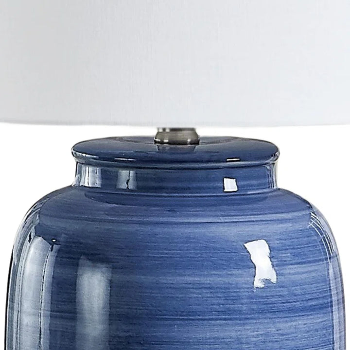 25 '' Blue Ceramic Table Lamp #T176