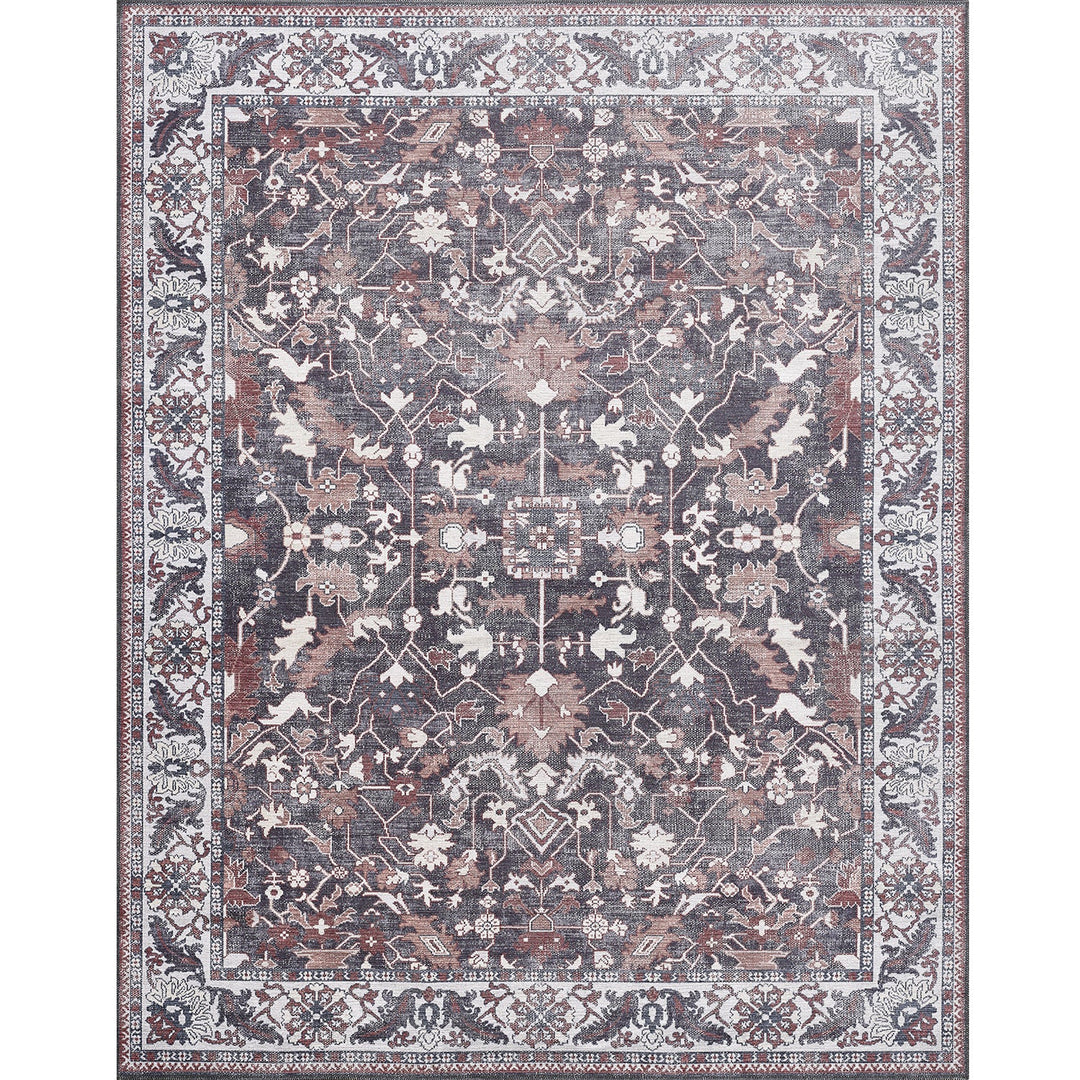 4modernhome Machine Printed Vintage Area Rug For Living Room, Hallway Runner, Entryway Rug #DP05