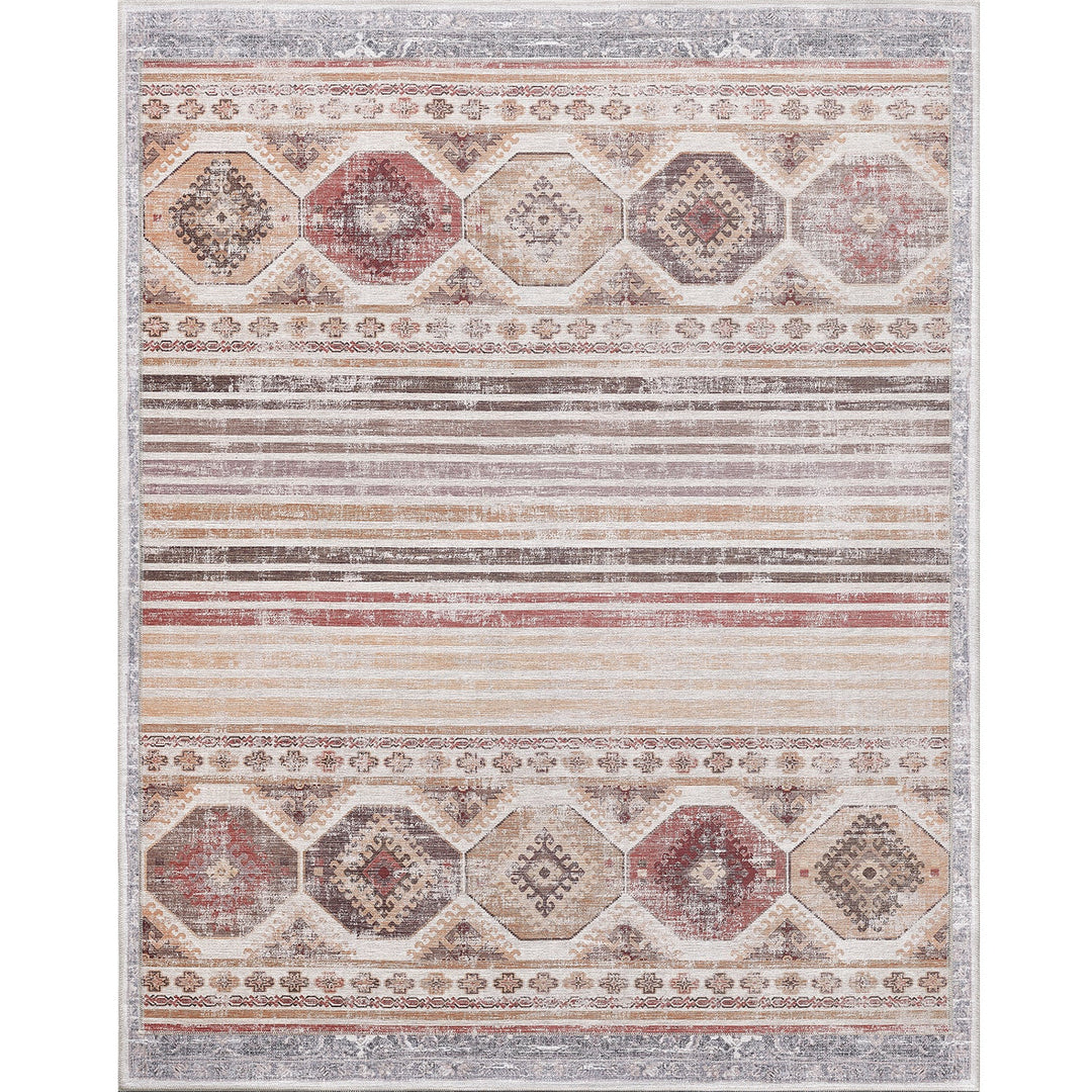 4modernhome Machine Printed Vintage Area Rug For Living Room, Hallway Runner, Entryway Rug #DP11
