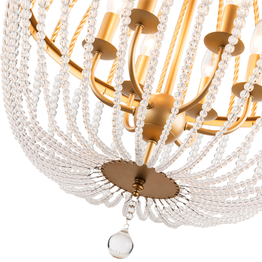 6 - Light Dimmable Globe Chandelier #27004