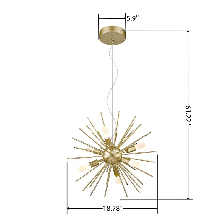 Maxax 6 - Light Sputnik Sphere Led Chandelier#MX21036
