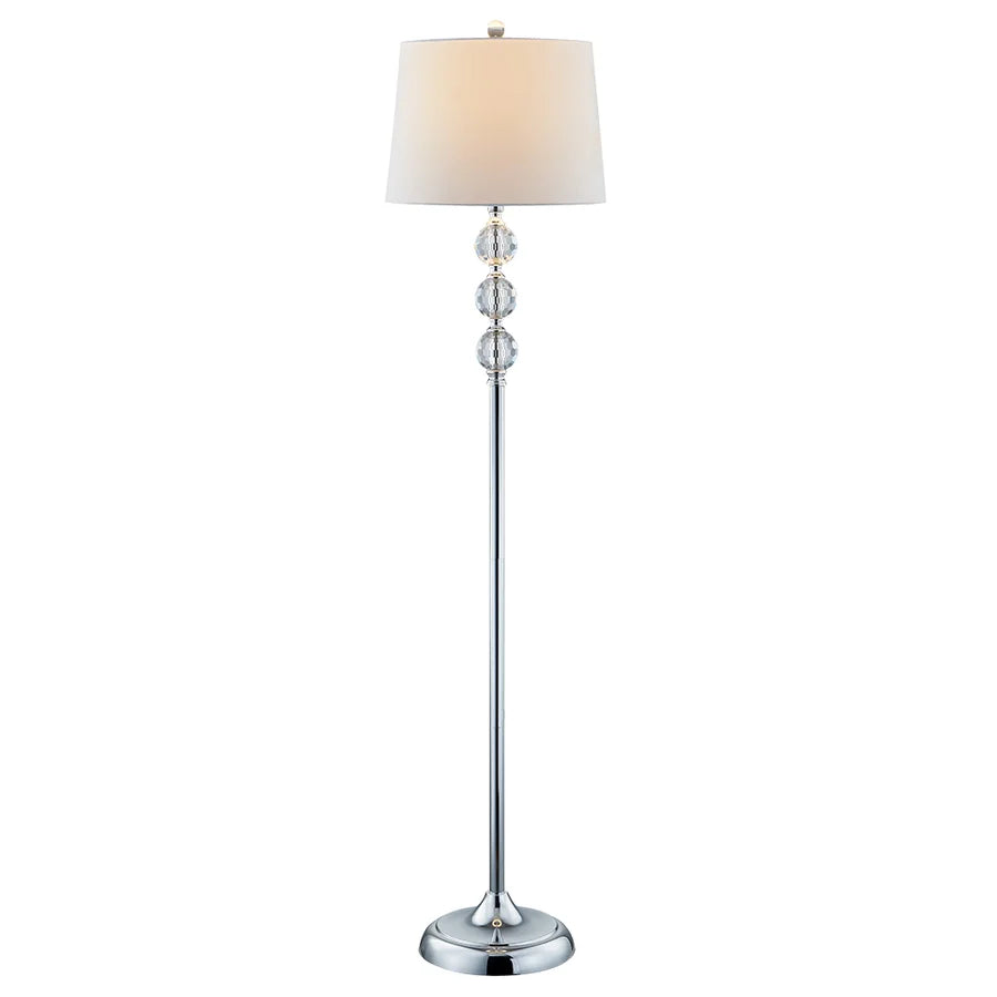 62'' Chrome/Clear/Silver Traditional Floor Lamp #F03