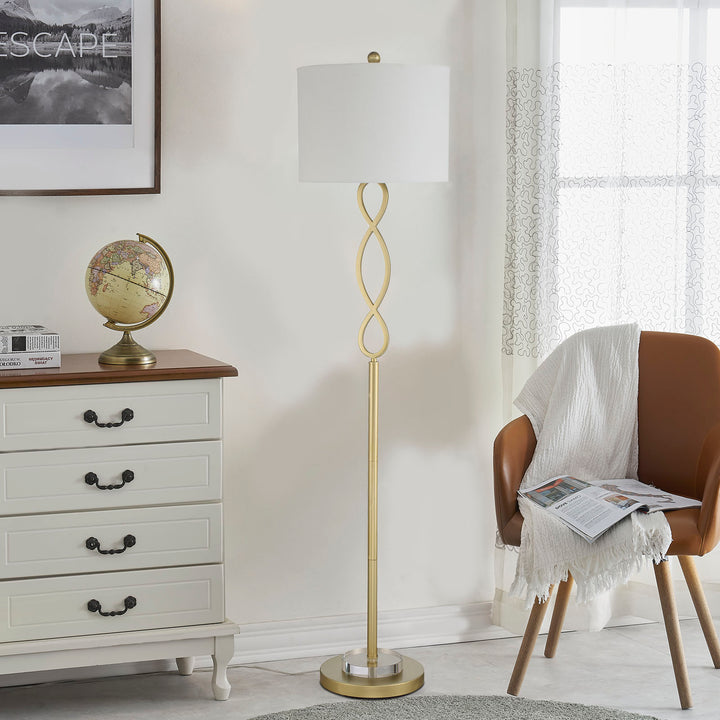 59'' Gold Traditional Floor Lamp #F10