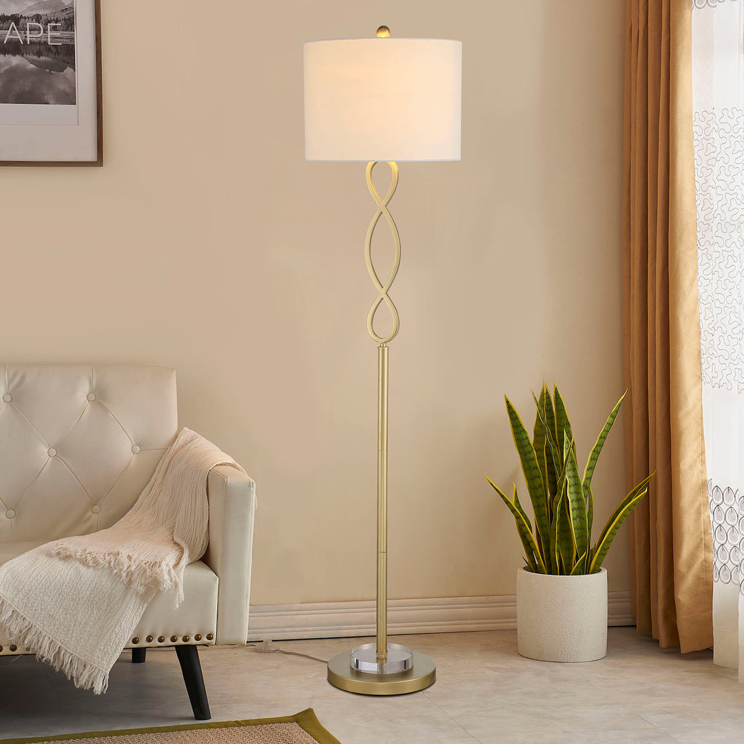 59'' Gold Traditional Floor Lamp #F10