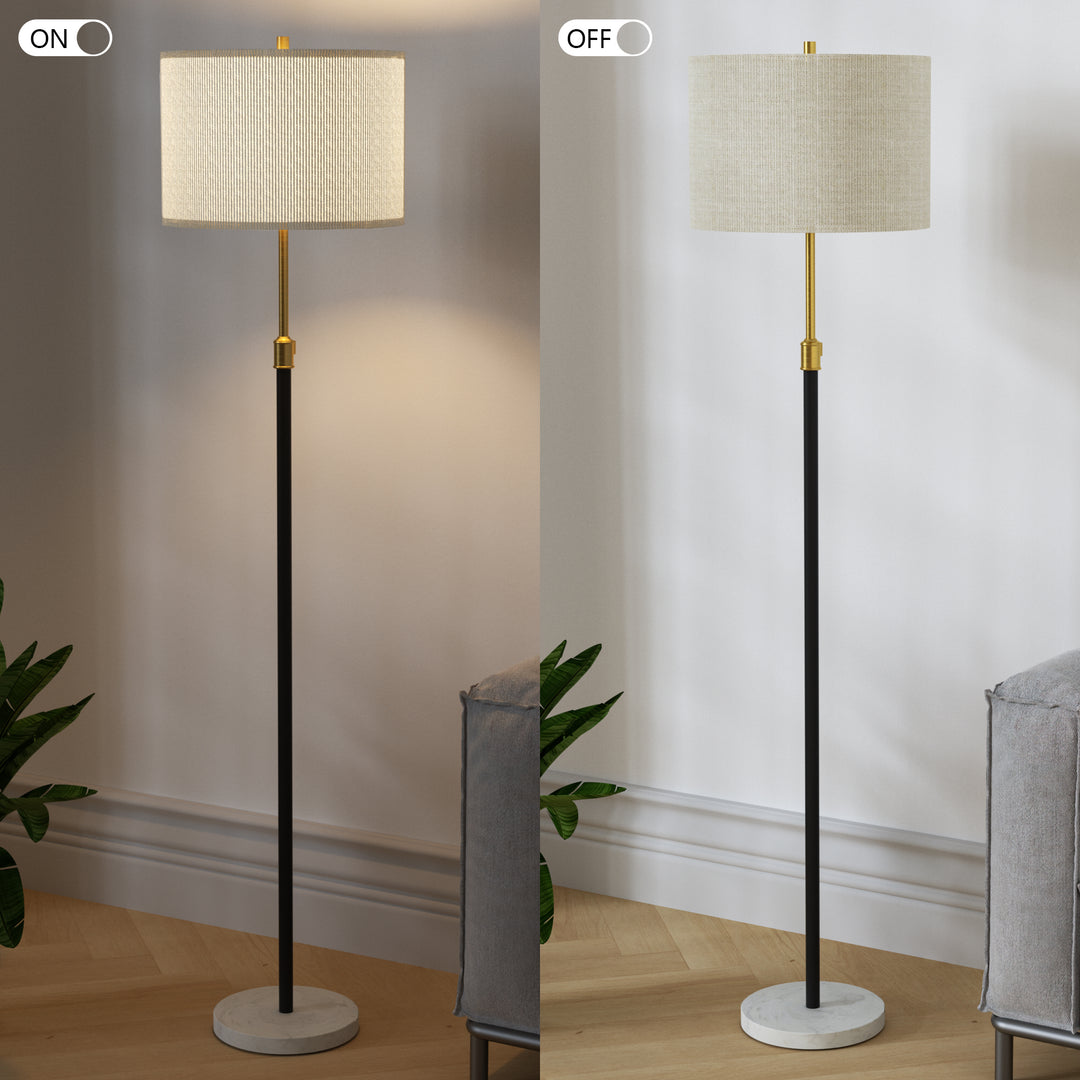 67.75" Modern Metal And Marble Floor Lamp For Living Room/bedroom #FRS01