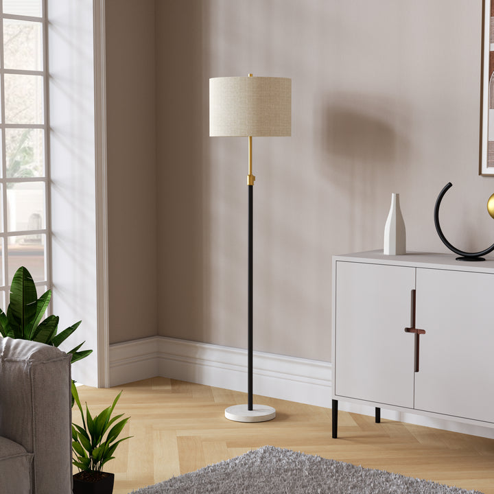 67.75" Modern Metal And Marble Floor Lamp For Living Room/bedroom