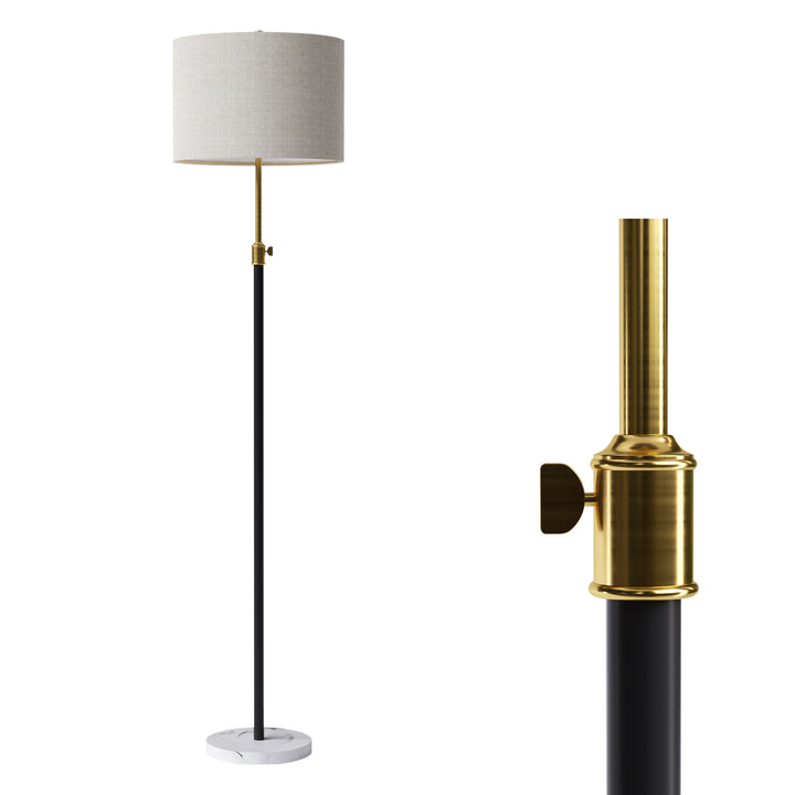 67.75" Modern Metal And Marble Floor Lamp For Living Room/bedroom