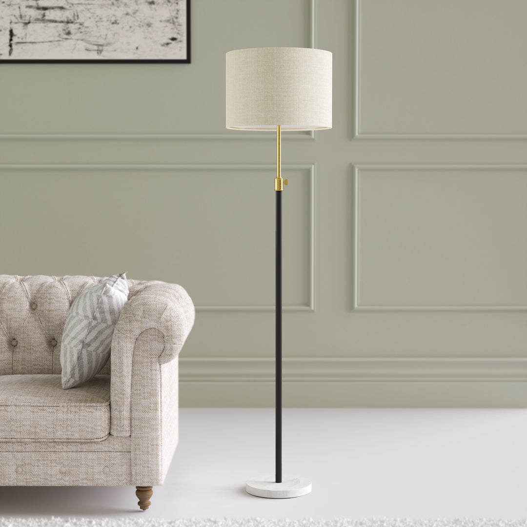 67.75" Modern Metal And Marble Floor Lamp For Living Room/bedroom