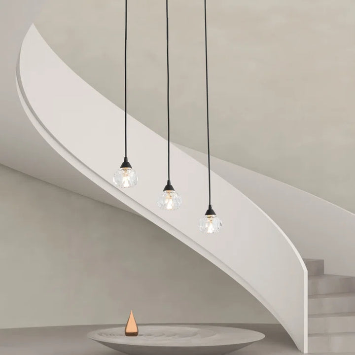 Maxax 3 - Light Kitchen Island Globe Pendant With Crystal Accents #MX19053