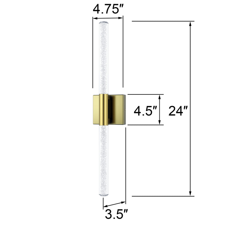 Solstice 24''H Dimmable Led Outdoor Sconce With Tempered Glass #7082