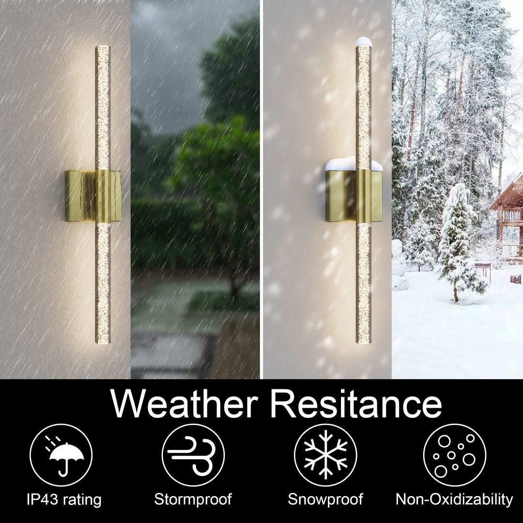 Solstice 24''H Dimmable Led Outdoor Sconce With Tempered Glass #7082