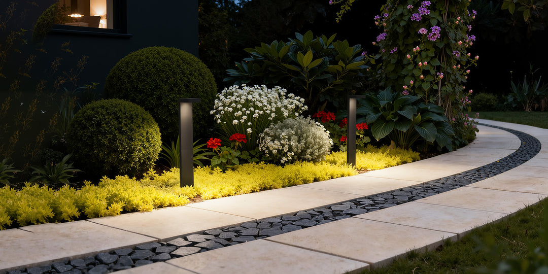 Starlight 19'' H LED Black Aluminum 4000K Outdoor Pathway Light with Etched Frosted Glass (Set of 2) #UG7095