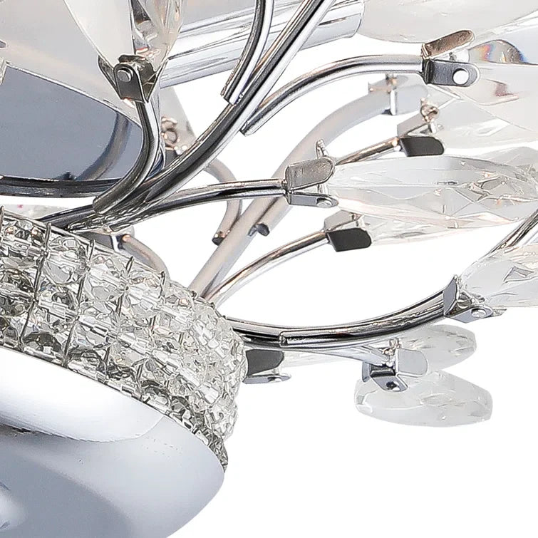 Zaza Designs 4 - Light 16in Crysal Semi Flush Mount #19159