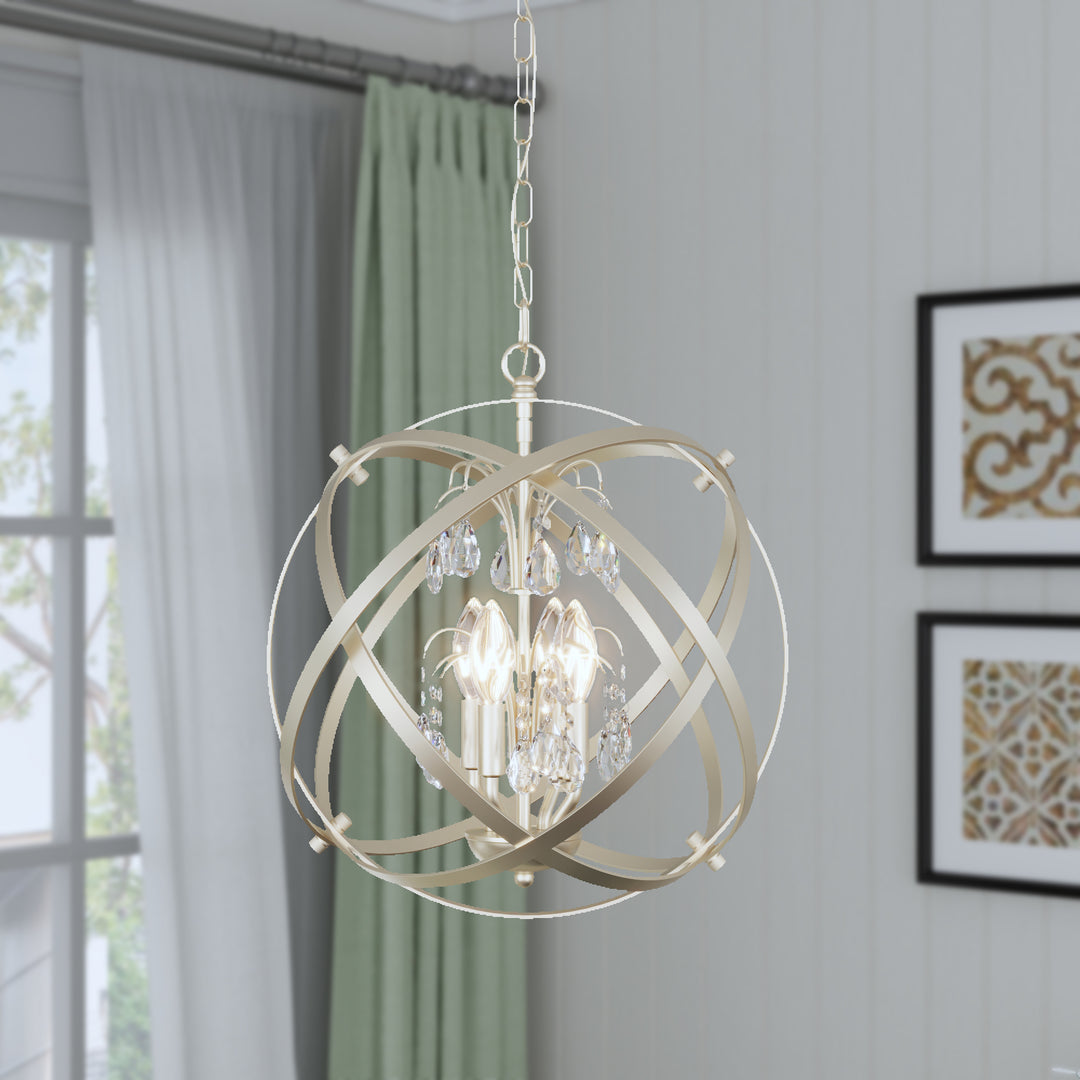 Maxax 4 - Light Dimmable Globe Chandelier #MX19026-4