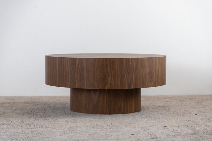 Timeless 30.5'' Modern Drum Round Wooden Coffee Table For Living Room&bedroom #25039