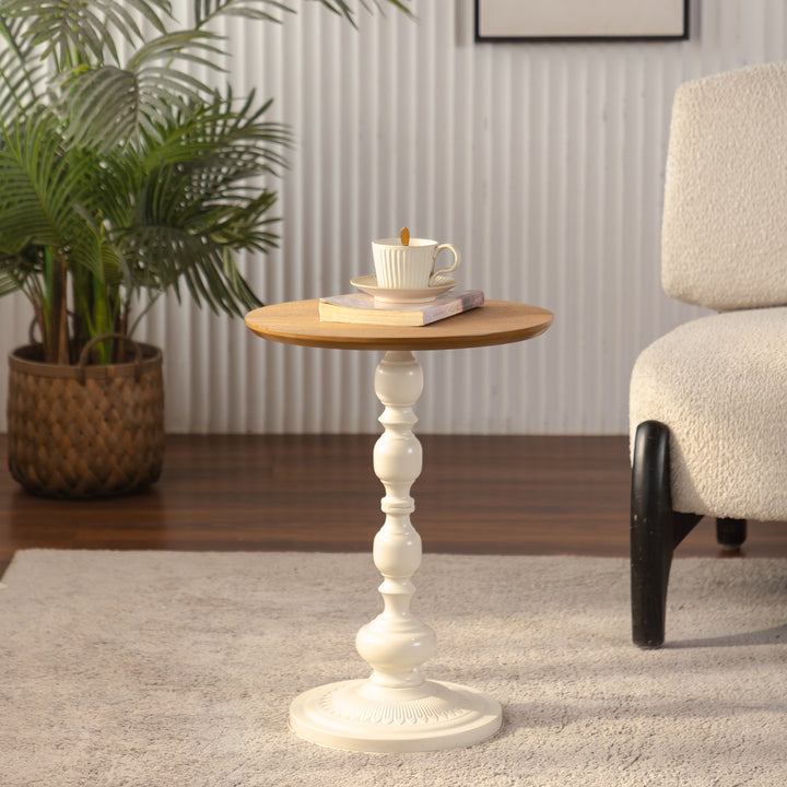 Savor Wood Top Round End Table #25031