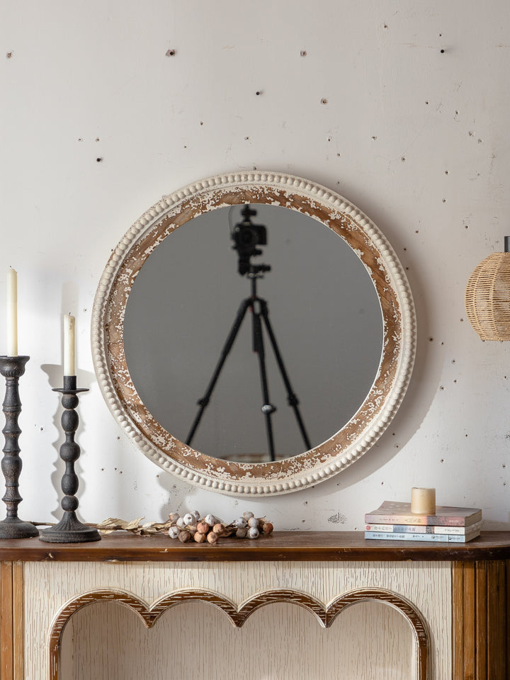 Wood Flat Wall Mirror #25008-WG