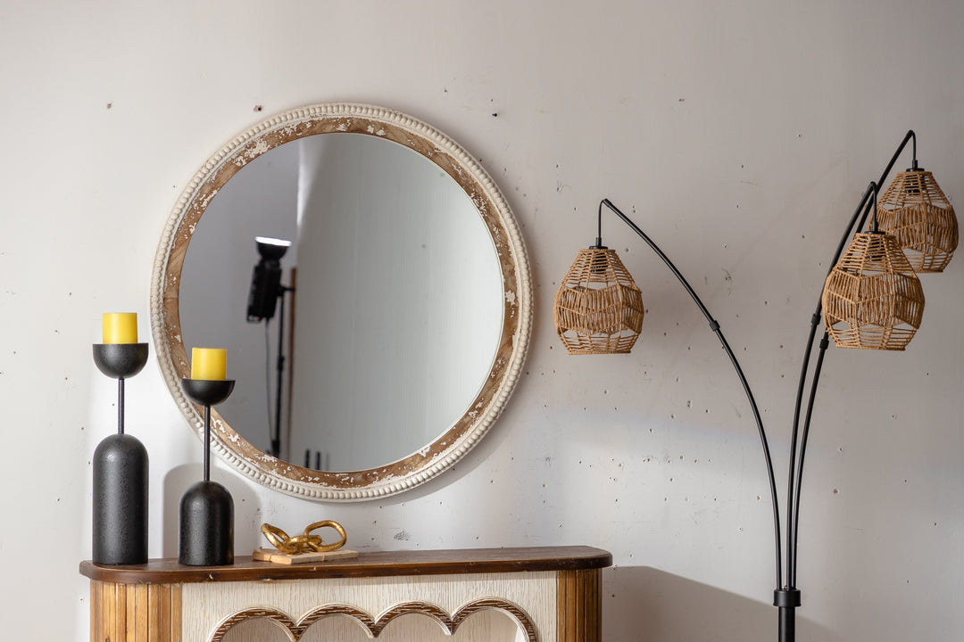 Wood Flat Wall Mirror #25008-WG