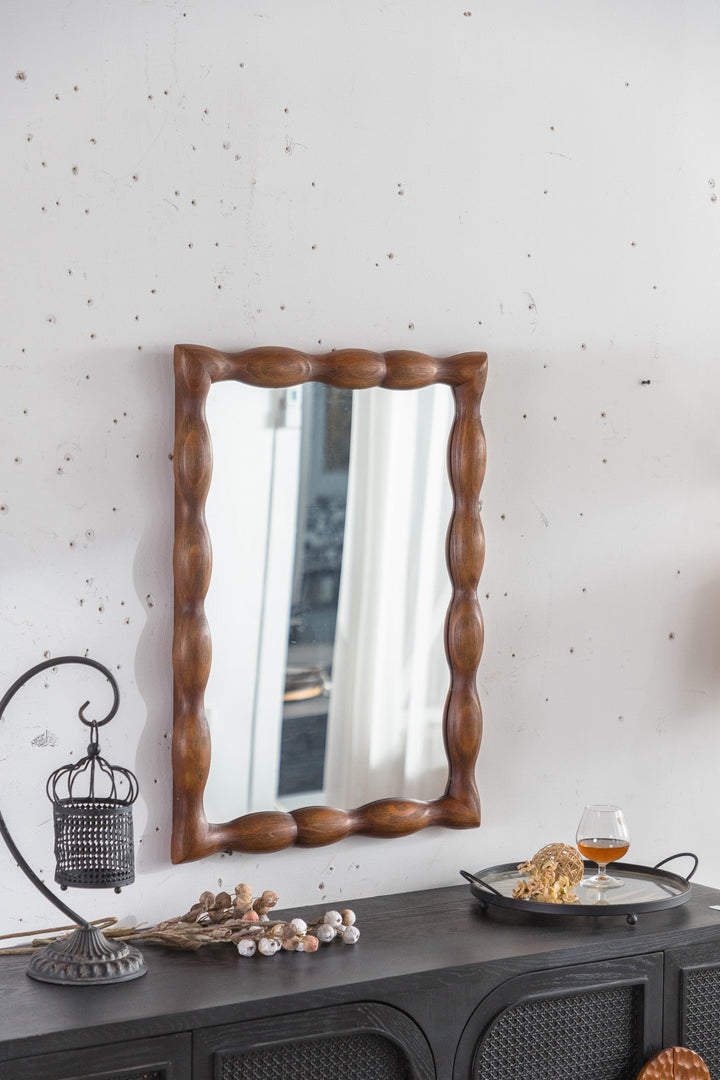 Opulence Solid Wood Rectangle Flat Wall Mirror #25032