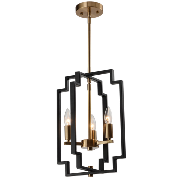 Maxax 3 - Light Lantern Square Chandelier with Wrought Iron Accent #MX1920