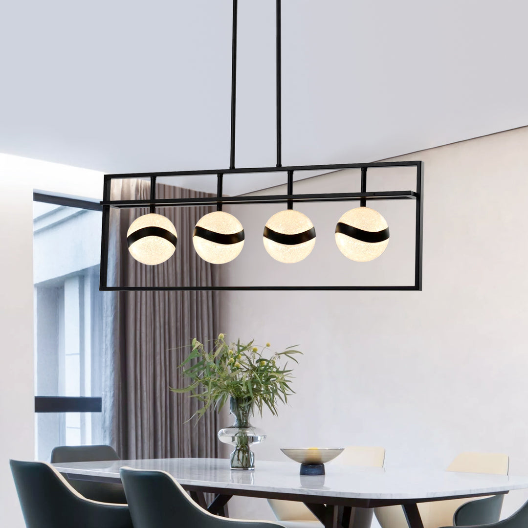 Maxax 4-light LED Rectangle Chandelier #MX2027