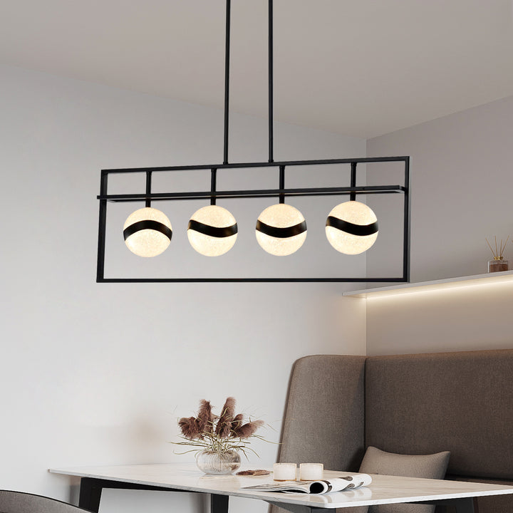 Maxax 4-light LED Rectangle Chandelier #MX2027-P4