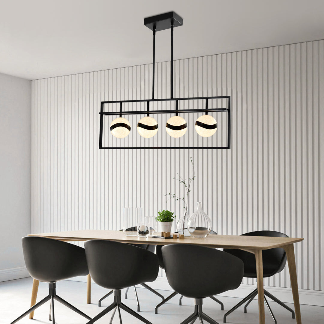 Maxax 4-light LED Rectangle Chandelier #MX2027-P4