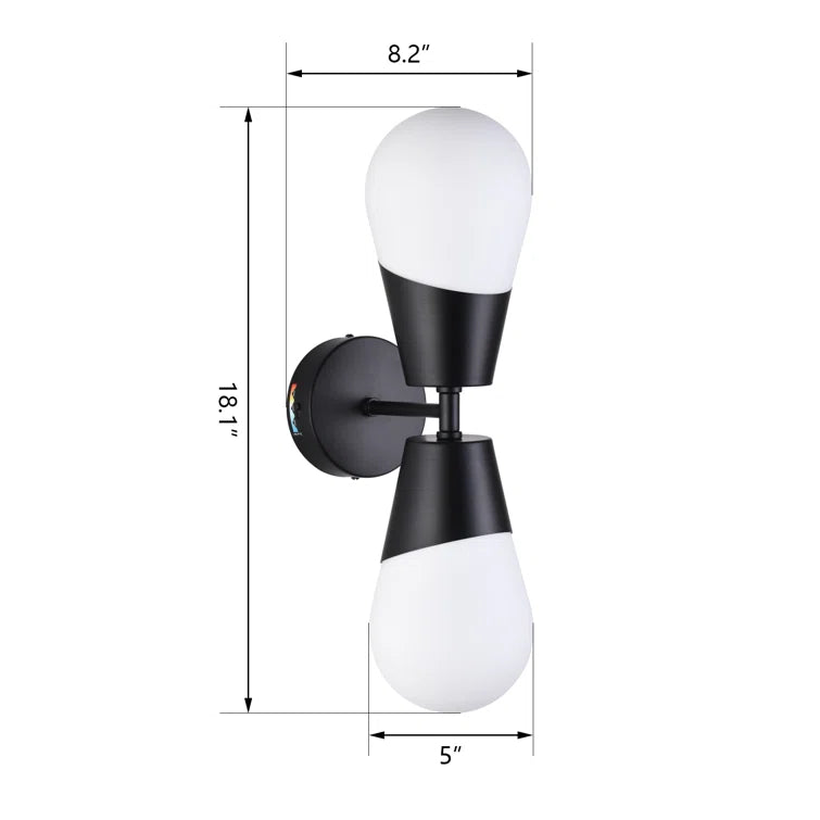 2 - Light Dimmable LED Bath Sconce #MX21047