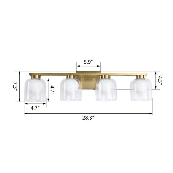 4 - Light Dimmable LED Vanity Light #MX21045