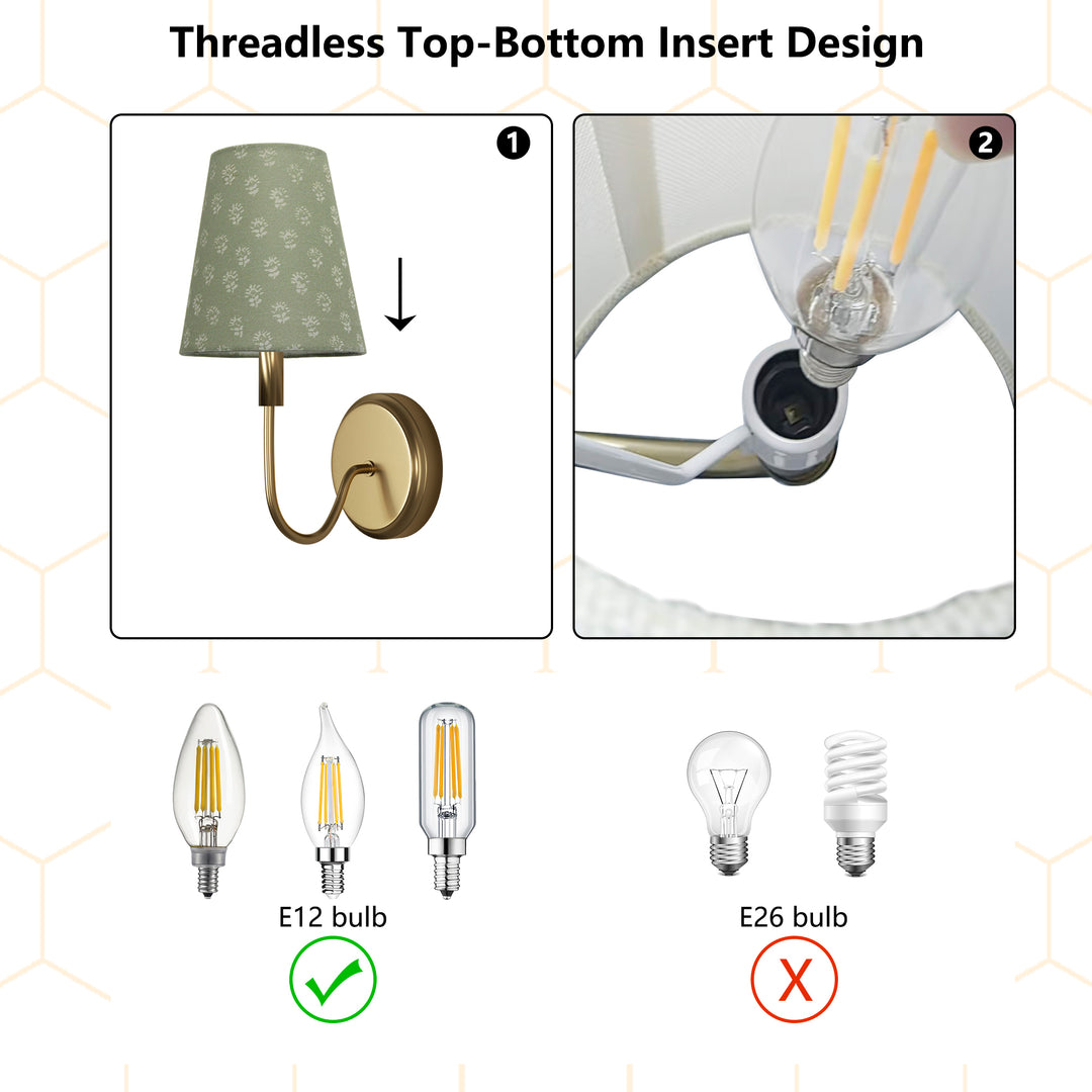 Beacon 6.5" Linen Blend Lamp Shade For Wall And Pendant Lights #L39001