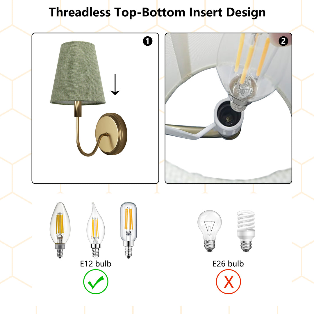 Beacon 6.5" Linen Empire Lamp Shade For Wall And Pendant Lights #L39001