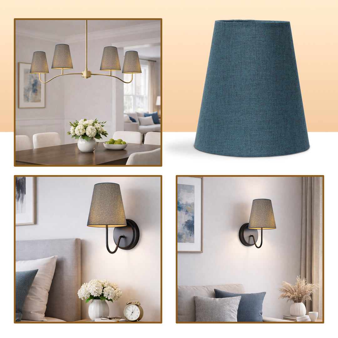 Beacon 6.5" Linen Empire Lamp Shade For Wall And Pendant Lights #L39001