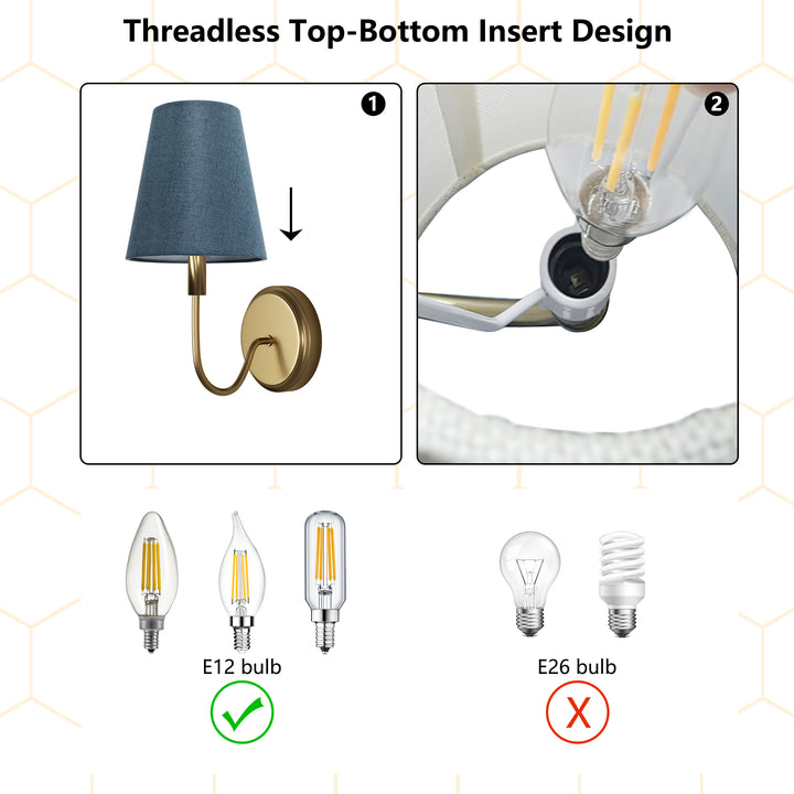 Beacon 6.5" Linen Empire Lamp Shade For Wall And Pendant Lights #L39001