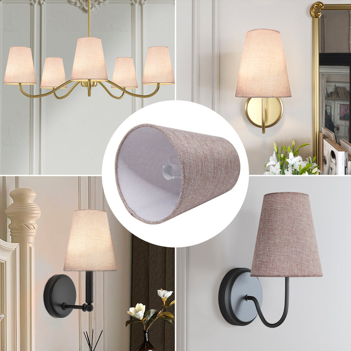 Beacon 6.5" Linen Empire Lamp Shade For Wall And Pendant Lights #L39001