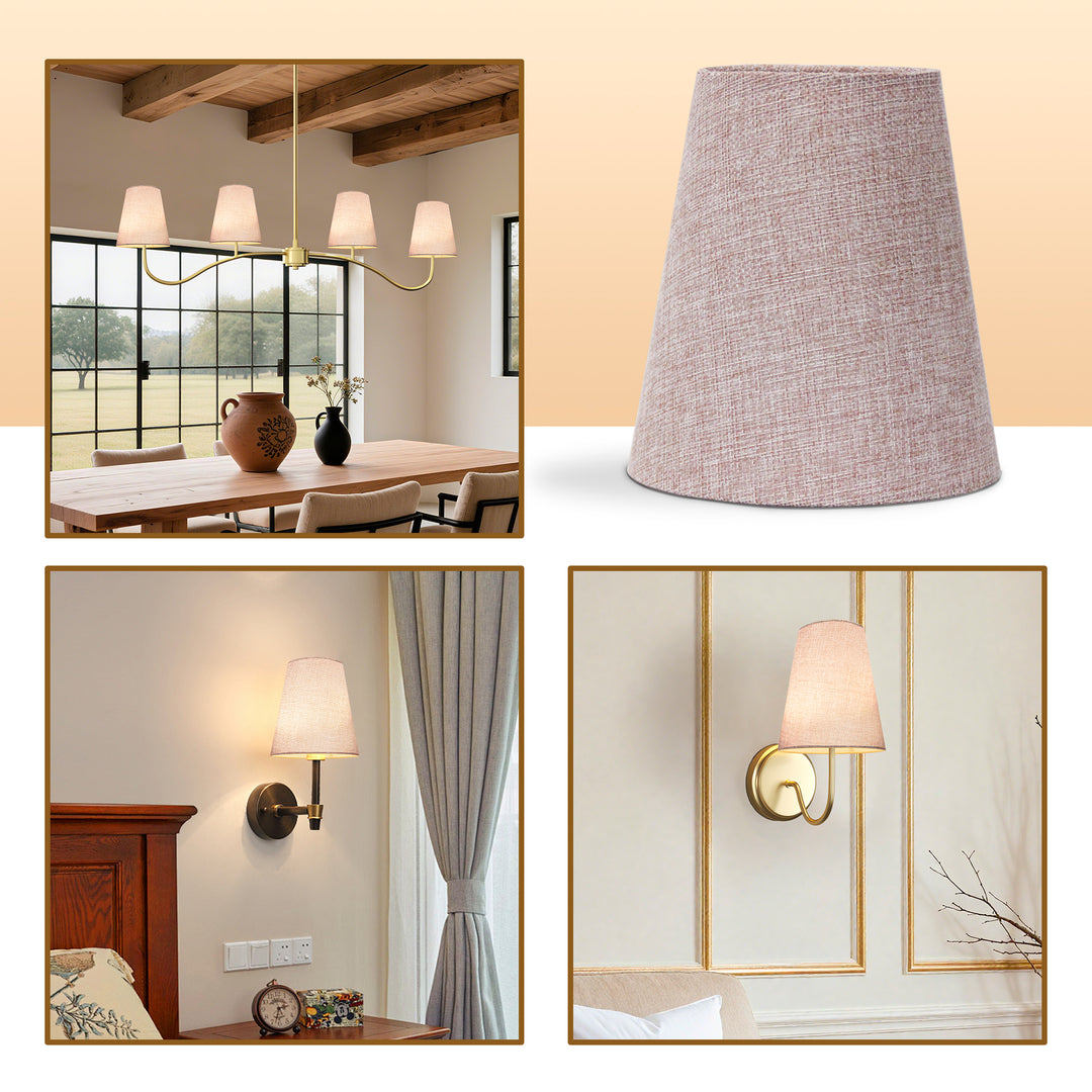 Beacon 6.5" Linen Empire Lamp Shade For Wall And Pendant Lights #L39001