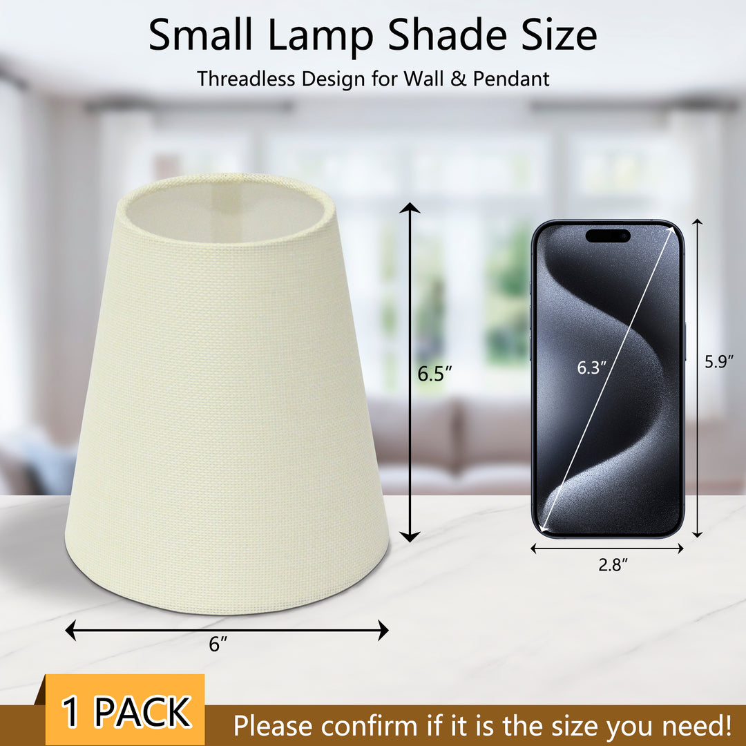 Beacon 6.5" Linen Empire Lamp Shade For Wall And Pendant Lights #L39001