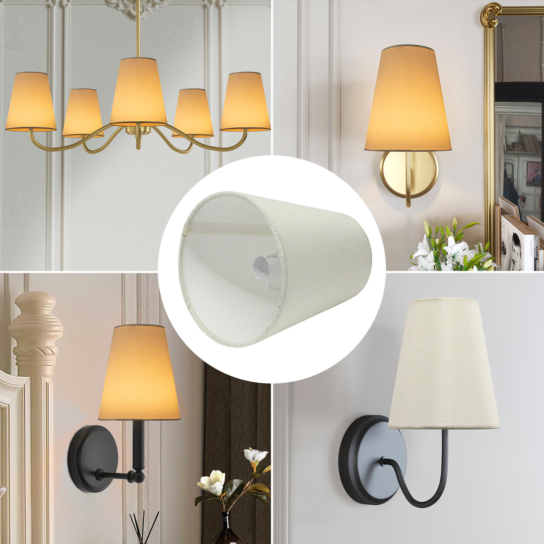 Beacon 6.5" Linen Empire Lamp Shade For Wall And Pendant Lights #L39001