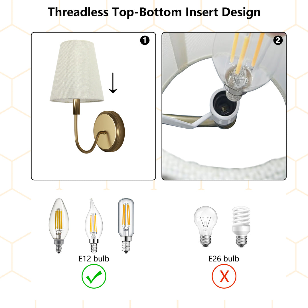 Beacon 6.5" Linen Empire Lamp Shade For Wall And Pendant Lights #L39001