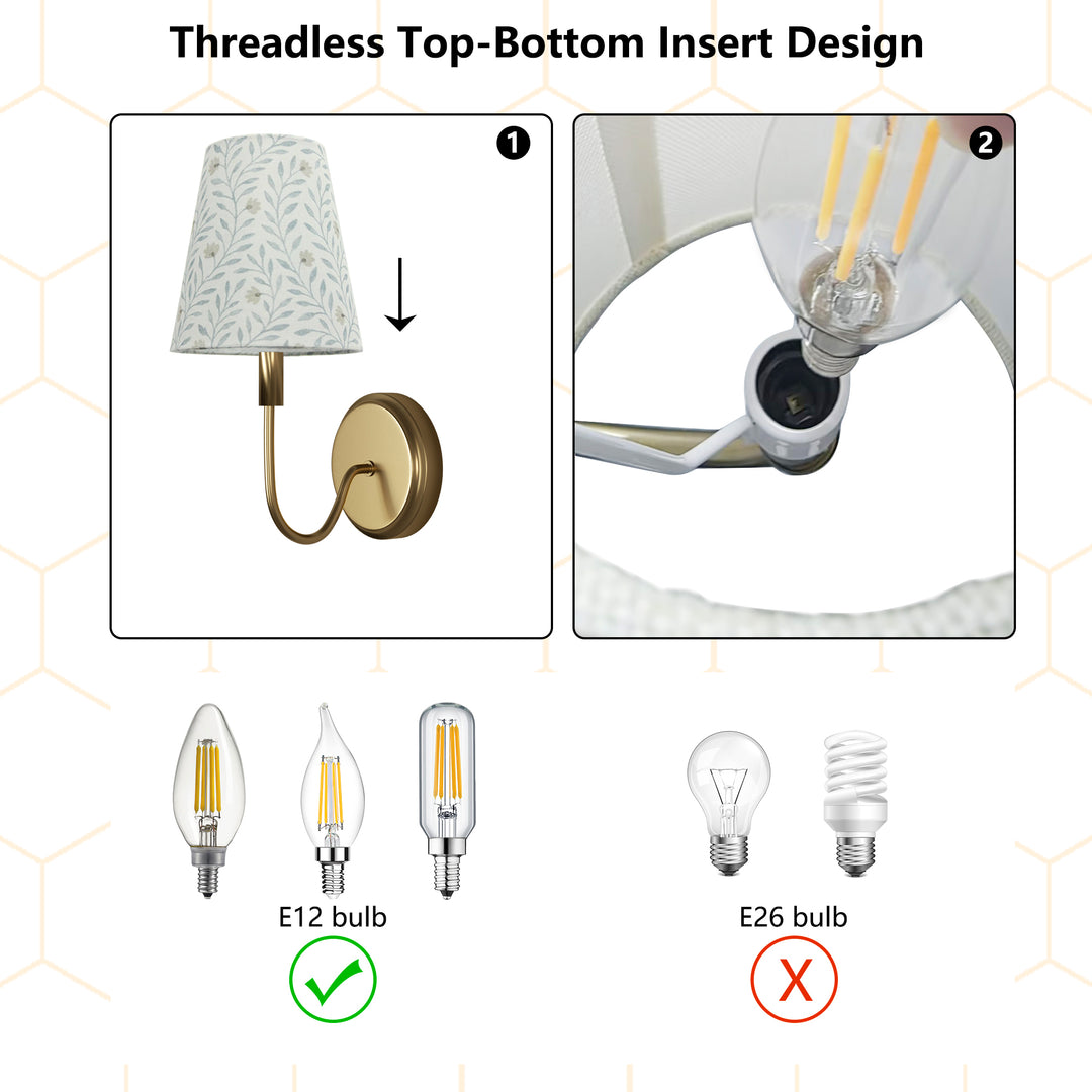 Beacon 6.5" Linen Empire Lamp Shade For Wall And Pendant Lights #L39001