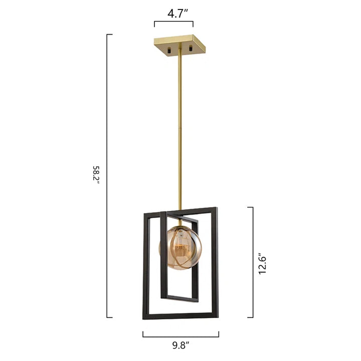 Maxax 1 - Light Global Glass Single Pendant Lighting #MX2028