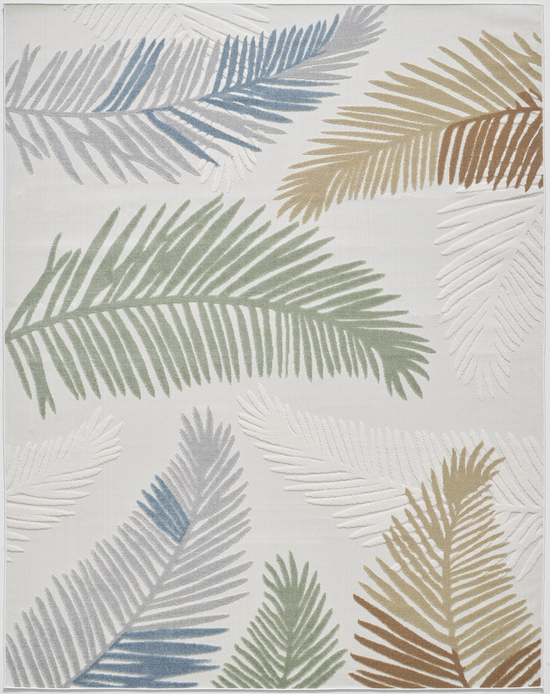 Elegant Palm Fronds Indoor/Outdoor Rug – Durable and Stylish Design #TO5001