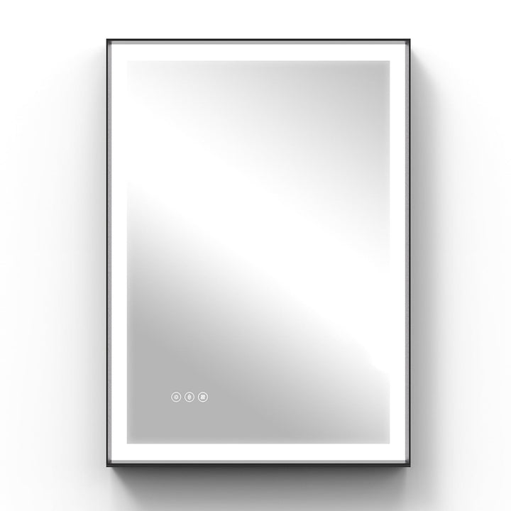 Elevate Home Modern Space Aluminum Framed Led Lighted Dimmable Anti-Fog Tempered Glass Bathroom #MS02